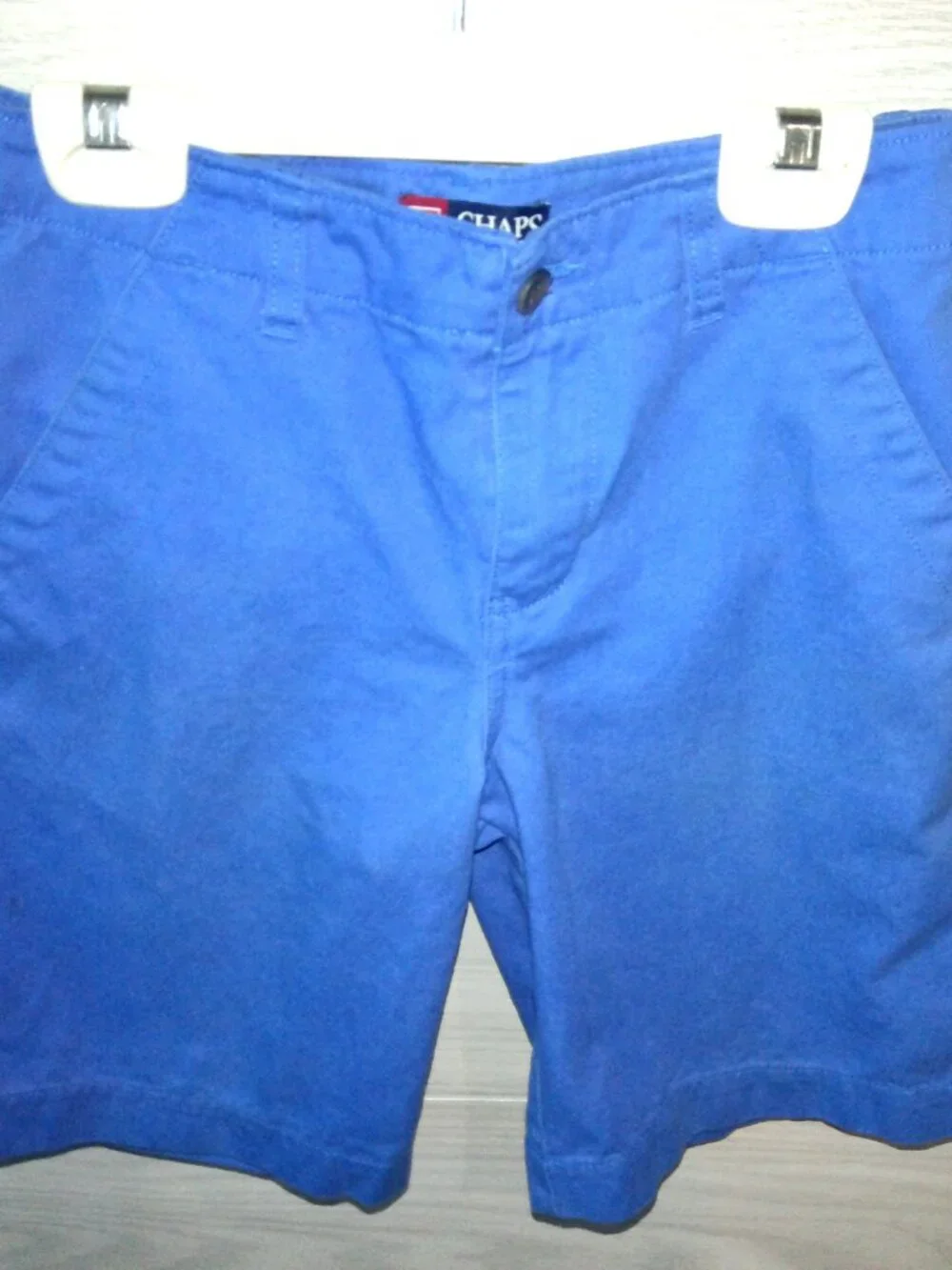 Chaps Shorts Blue Boy's Size 10 100% Cotton Pockets Zippered